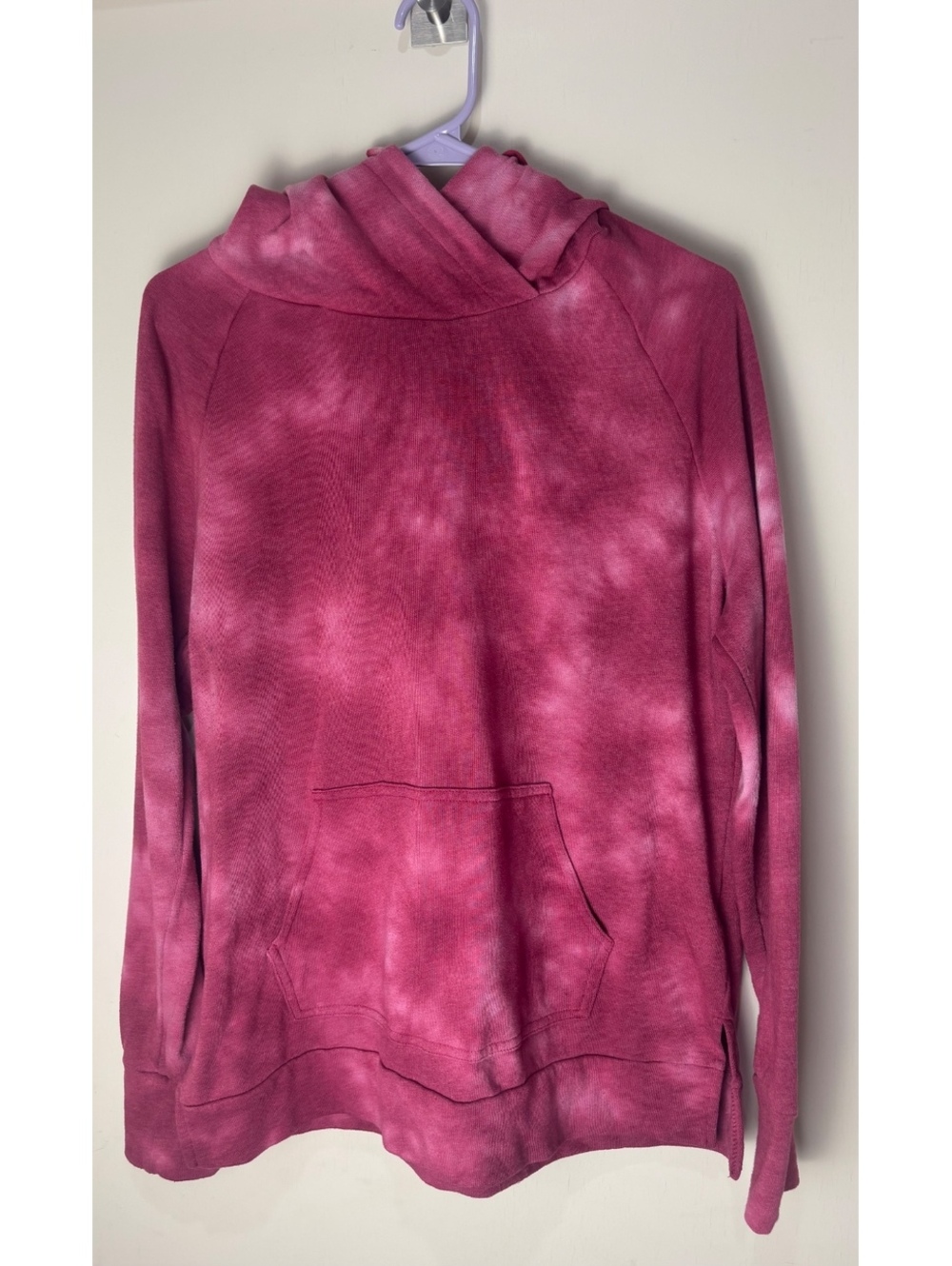 GreenTea Upcycled Tie Dye Hoodie Womens M Pink Grunge Streetwear Oversized